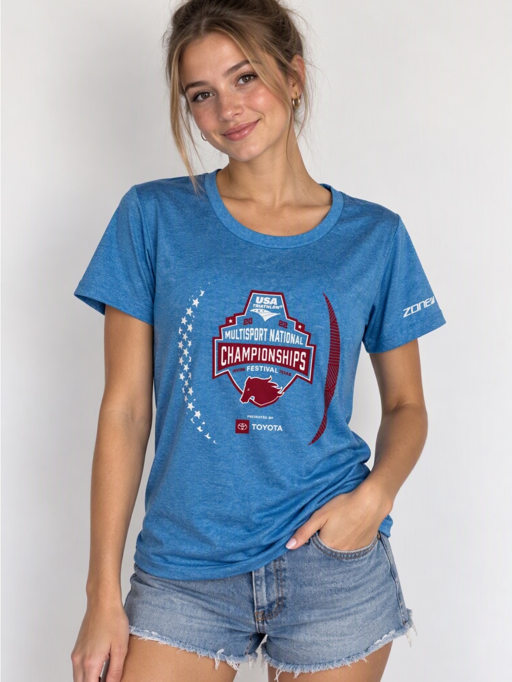 women's athletic performance T-shirt from the 2022 USA Triathlon Multisport Nati